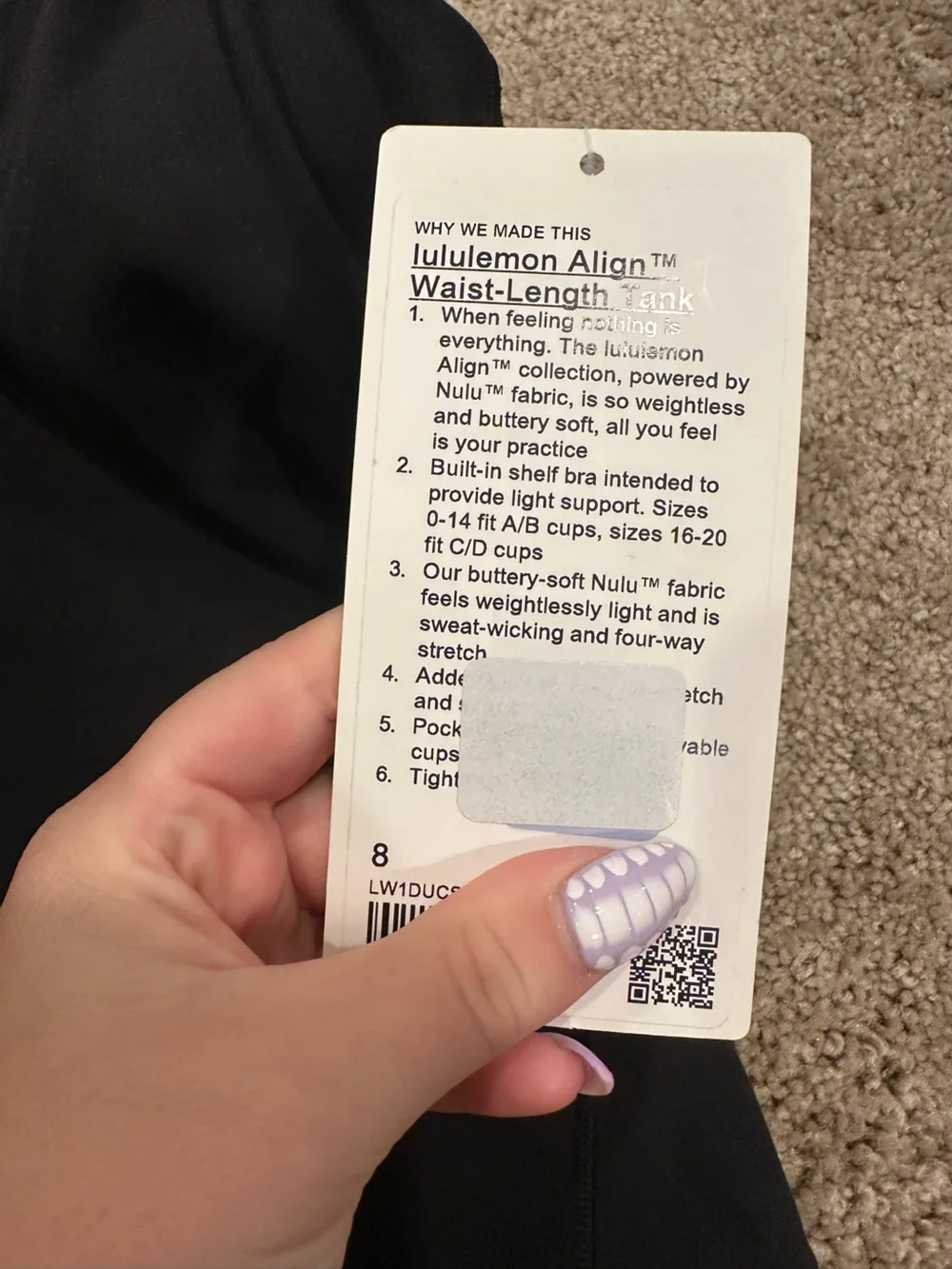 lululemon athletica Black Fitted Tank Top